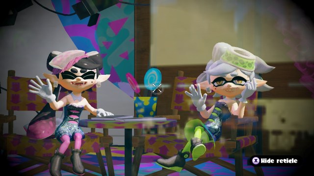 Splatoon Screenshot Squid Sisters Waving